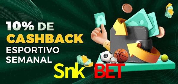10% de bônus de cashback na Snk Bet